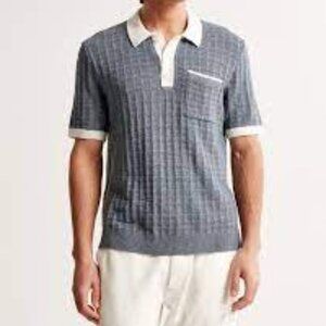 Abercrombie & Fitch Gray Polo Shirt Sz XXL